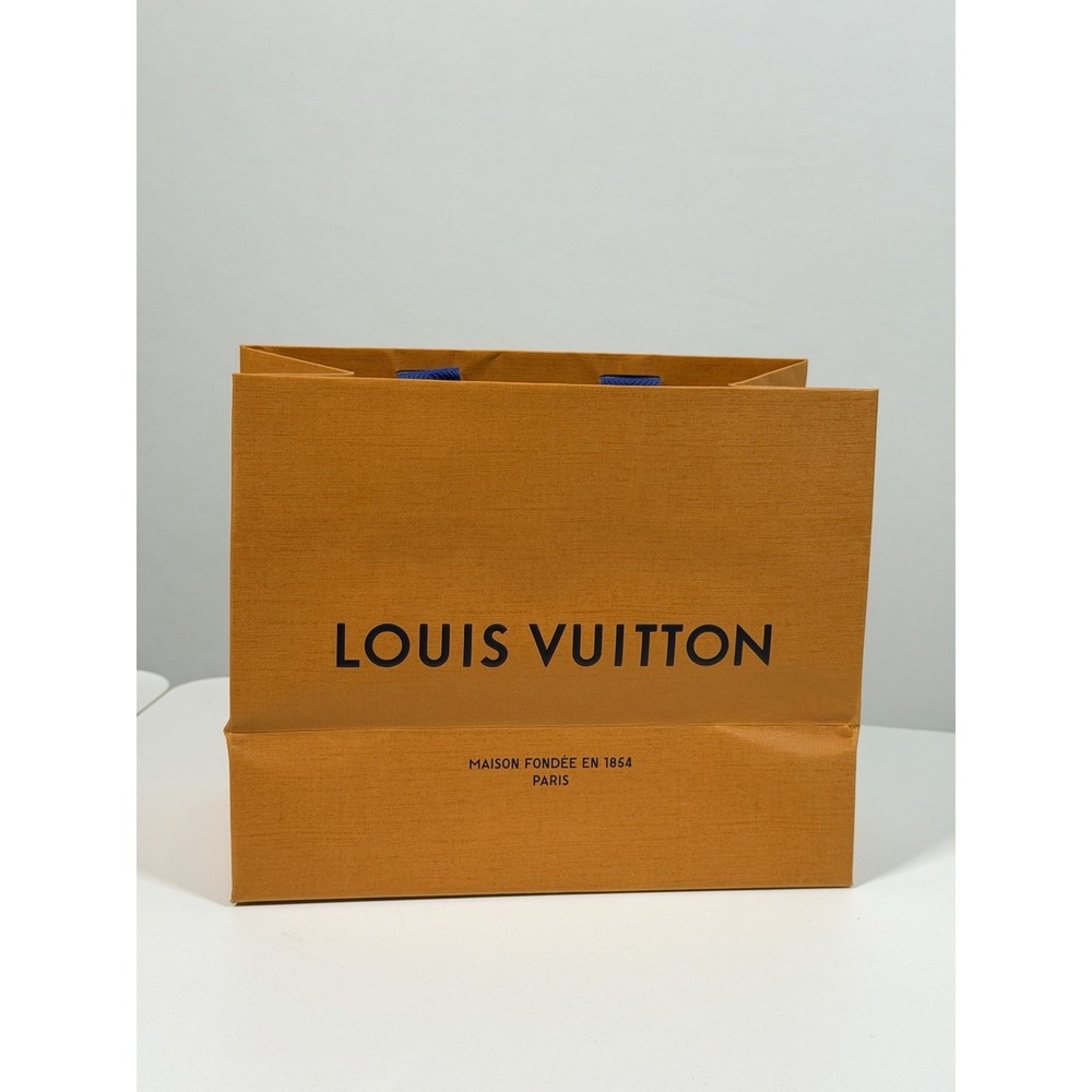 LOUIS VUITTON 8.5" x 7" Authentic Paper Gift/Shopping Bag Small Tote Orange 0022 - Picture 7 of 9